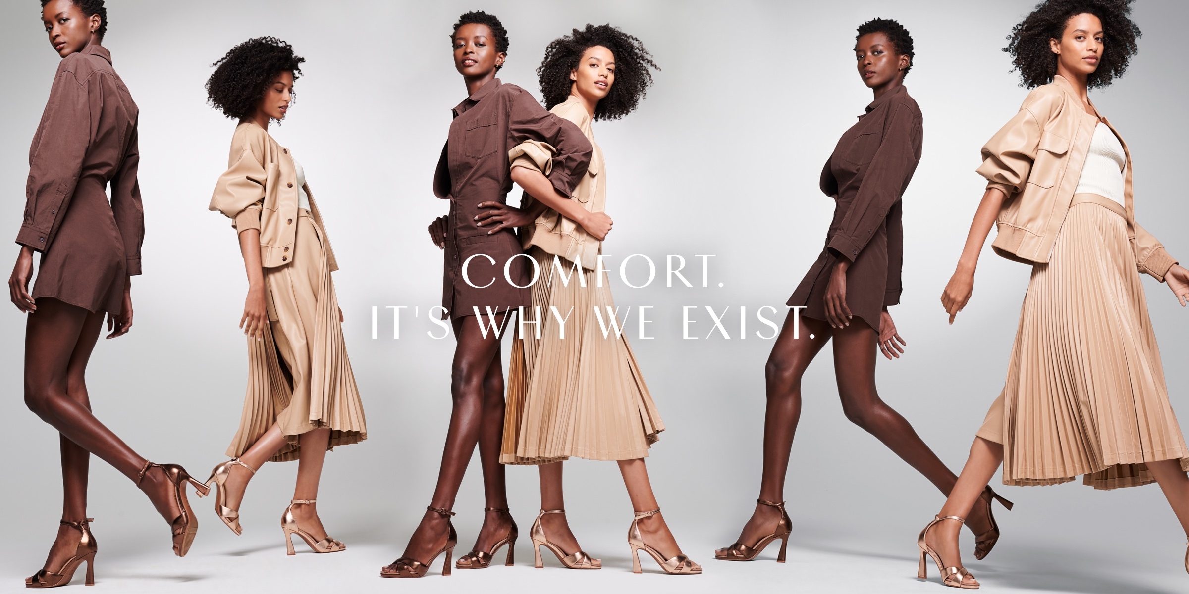 6 models wearing Naturalizer shoes in True Colors