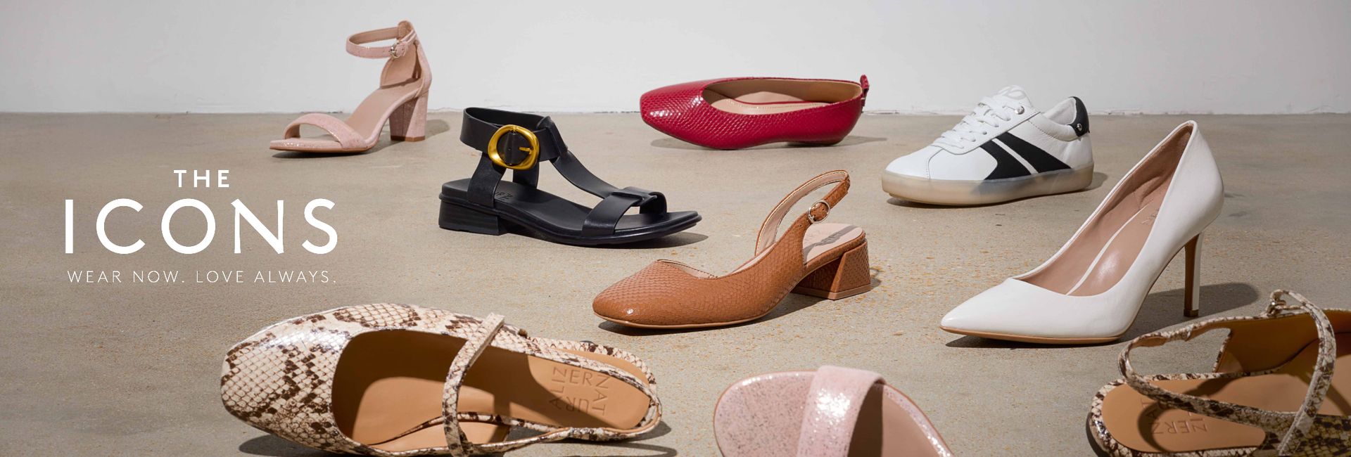 group shot of the Naturalizer Icon styles