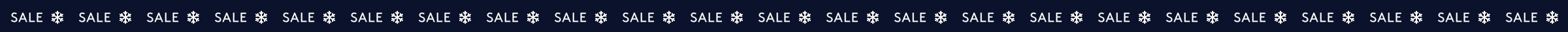 thin dark blue banner with the word SALE in white lettering