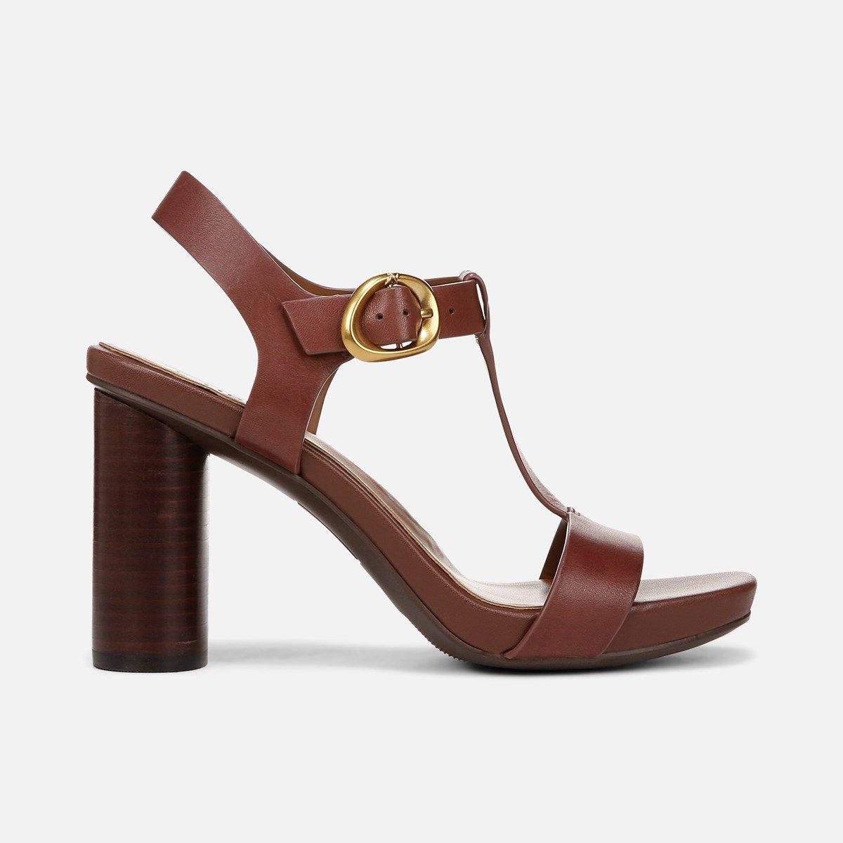 Sandales Femme Naturalizer Marron - Taille 7.5 US, Talons, Cuir - Occasion Très Bon état