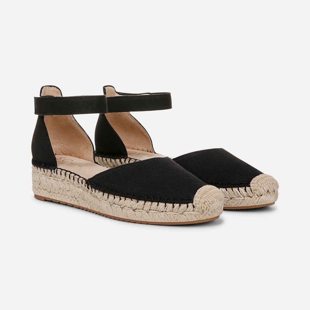 Open Toe Black Closed Toe Espadrilles Shoes Closed Toe Black Flat