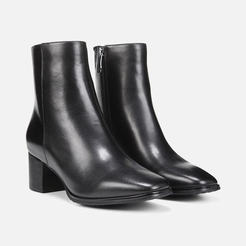 BLOND Blondo Jolene Waterproof Bootie Boots (Black Leather) Size 9.5 W Round Toe, Rubber Outsole